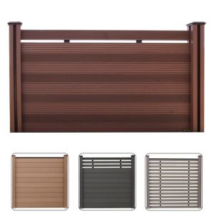Garden WPC Fence Panels Fireproof Wood Polymer Composite Boards