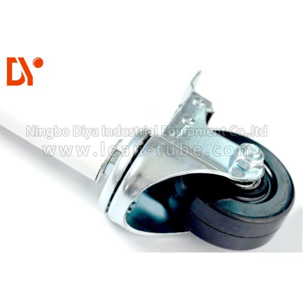 Shock Absorption Chromium Industrial Caster Wheels Swivel Lock Damping
