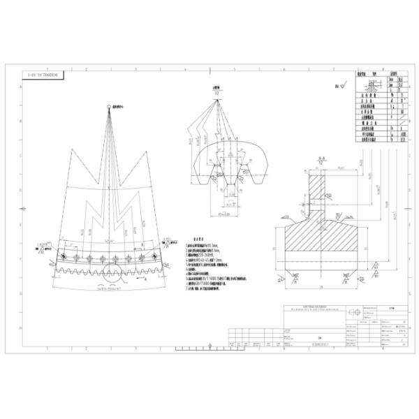 Wheel Gear Large Dimension Gear Heavy Equipment Gear Block Machinin