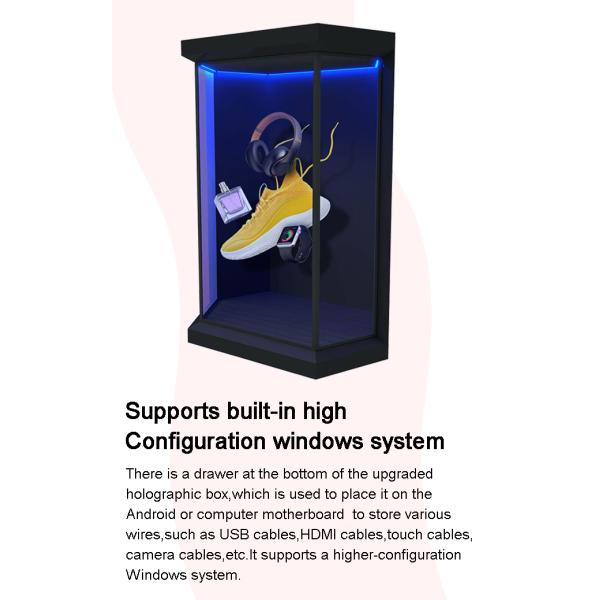 75 inch holobox with High Contrast LCD Transparent Display for Jewelry Luxury Exhibition Events