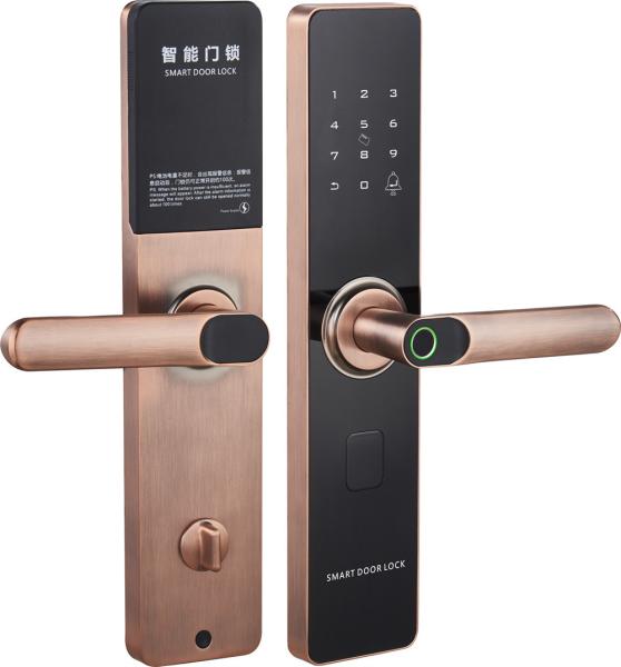 Quality Glomarket Smart Door Lock Fingerprint Intelligent Zinc Alloy  Lock with Smart Lock WiFi Tuya APP for Home for sale