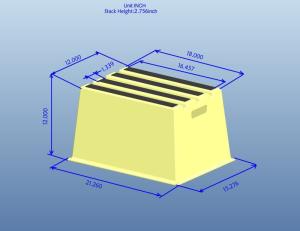 China 12 In Overall Height,Plastic Box Step 500 Lb Load Number Of Steps 1 wholesale