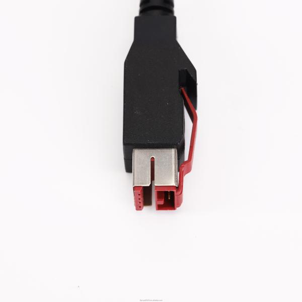 5A Nylon 24V Powered USB Cable To USB-B Male And Hosiden Plug For Printer