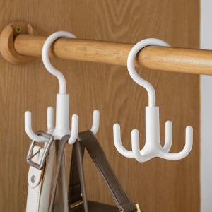 China Plastic 360 Degree Rotating Closet Hook Hanger For Scarves Belts Ties wholesale