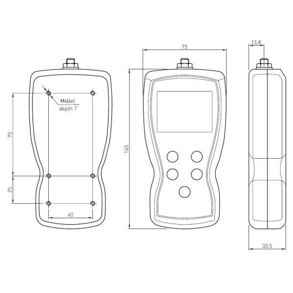 Handheld Digital Force Gauge Weight Indicator Load Cell , High Accuracy