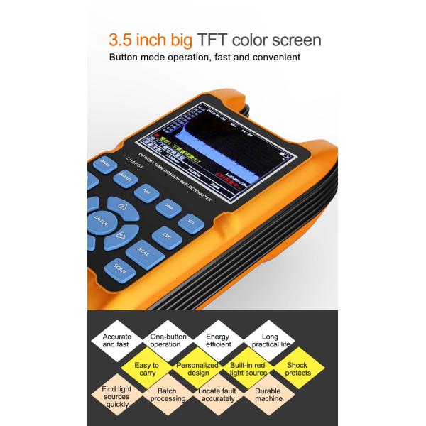 ZS1000-A OTDR Testing Machine Multifunctional 3.5 inch LCD Display