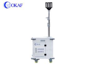China Portable Lightweight Mobile Sentry Security Trailer With 2.5m Manual Telescopic Mast wholesale