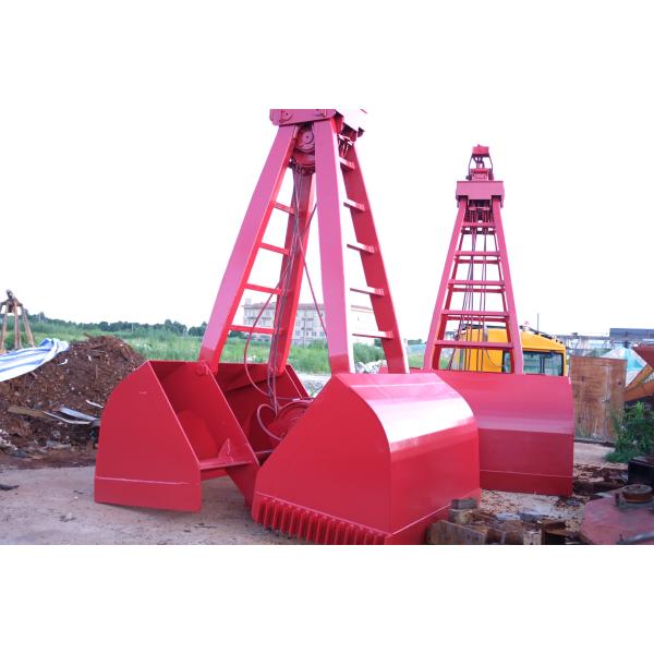 5cbm Red Color Mechanical BV Crane Grab Bucket