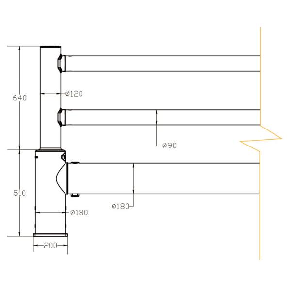 Flexible Pedestrian Barrier  Anti-Collision Guardrails Warehouse Safety Barrier Traffic Guardrails