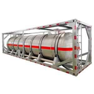 China Aluminum Alloy Tank Container For Chemical Dangerous Liquid 30ft 28000 Liters Capacity wholesale