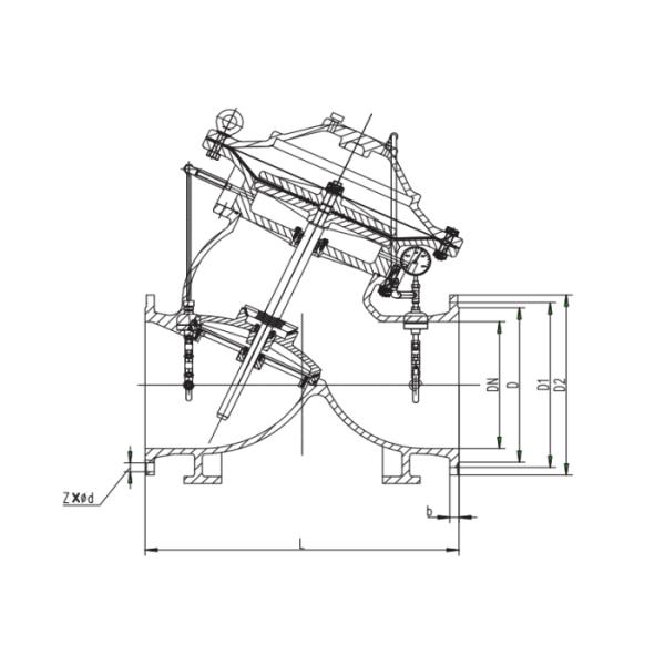 Multifunctional Water Pump Flow Control Valve , 1.6mpa NBR Pressure Control Valve
