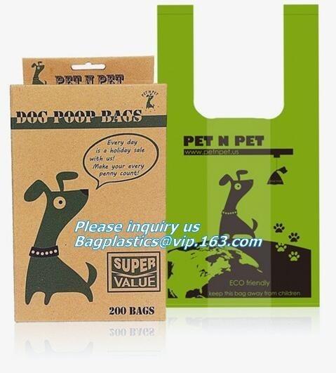 Quality Pet Garbage Bags/Pet Waster Bags/High Quality Compostable Dog Poop Bags, Cornstarch 100% Compostable Biodegradable Dog P for sale