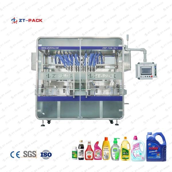 Quality 0.6-0.8mpa Disinfectant Filling Machine Servo High Viscosity Piston Filler for sale