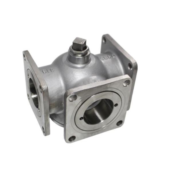 Stainless Steel Four-position Three-way Ball Valve for Tank Trucks Working Voltage / Nominal Pressure 1.6Mpa Performance