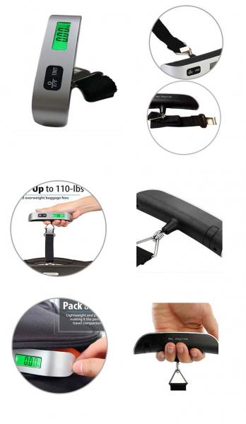 Backlight LCD Display Luggage Scale Smart Digital Hanging Luggage Scale with Temperature SensorLCD