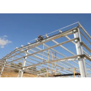 Hot Dipping Galvanized Metal Frame Prefab Steel Warehouse Seaside Buildings
