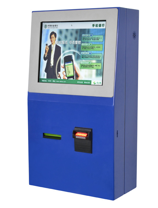 China Tel / Transport Card Recharging Multimedia Wifi Self Payment Kiosk with Card Printer and Coin Hopper wholesale