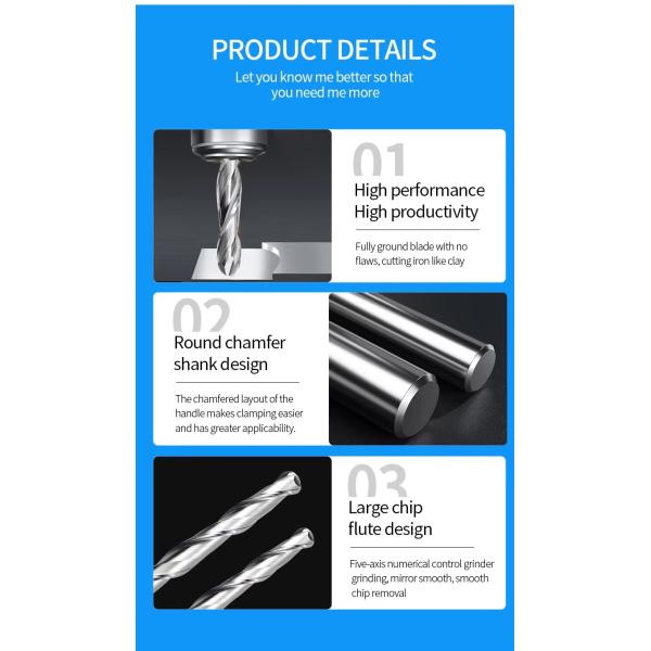 YingBa Manufacturing Production Solid Carbide 2 Flutes Ball Nose Router Bits for Wood Milling Cutter