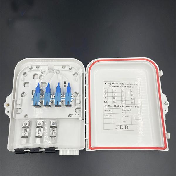 1*8 Splitter Module FTTH Fiber Optic Spliter Box Uncut Cable ABS White Flame Retardant UL94 V0