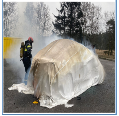 Electric Vehicle Fire Blanket Fire Retardant Silicone Cloth Glass Fiber Cloth Large Blanket