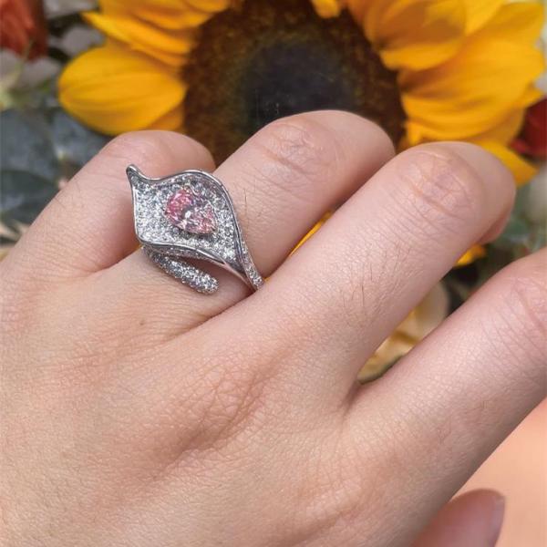 Lab Grown Diamond Rings Certified Pink Pear Loose Diamond for Custom-Made Jewelry IGI Certified VS2-VVS1