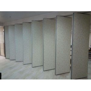 Aluminium Commercial Sliding Door Folding Partition Walls MDF Board Finished for