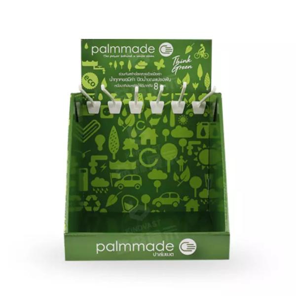 Table Top Custom Cardboard Countertop Display Corrugated With Peg Hooks