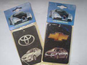 China various car logos hanging air freshener,fancy cheep gift for free. wholesale