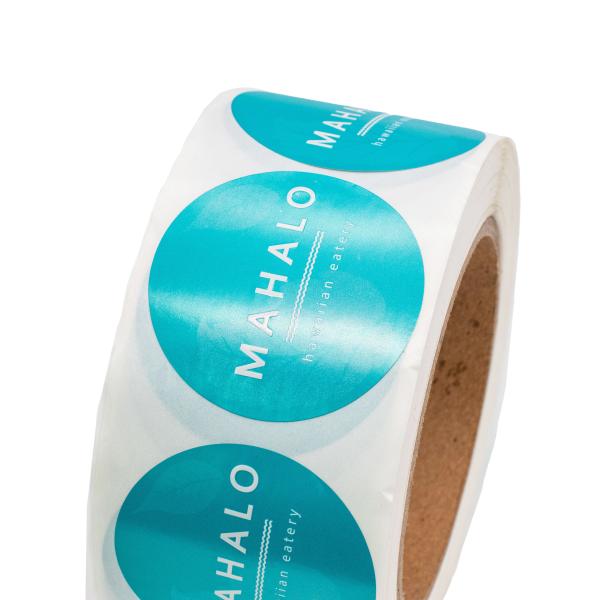 Quality Vinyl Transparent Round Sticker Labels Waterproof Custom Industrial Stickers for sale