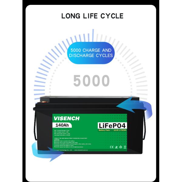 Visench Energy Storage 12V 140Ah RV Lithium Iron Phosphate Battery 12V Lifepo4 Battery