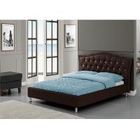 China Bed Frame Full Size - Platform Bed with Faux Leather Upholstery headboard for sale