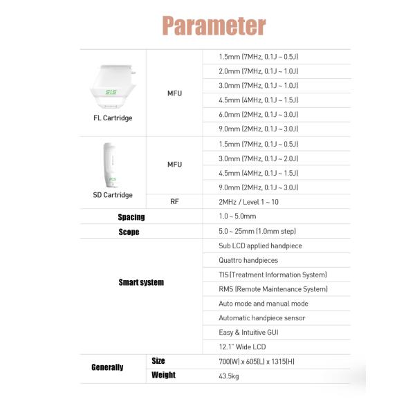 MFU RF Ultrasonic Hifu Beauty Machine For Face Lifting Skin Tightening Wrinkle Reduction Body Firming Treatment