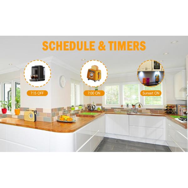 1000W~1800W 16A Remote Electrical Smart Socket Plug 2.4GHz WiFi