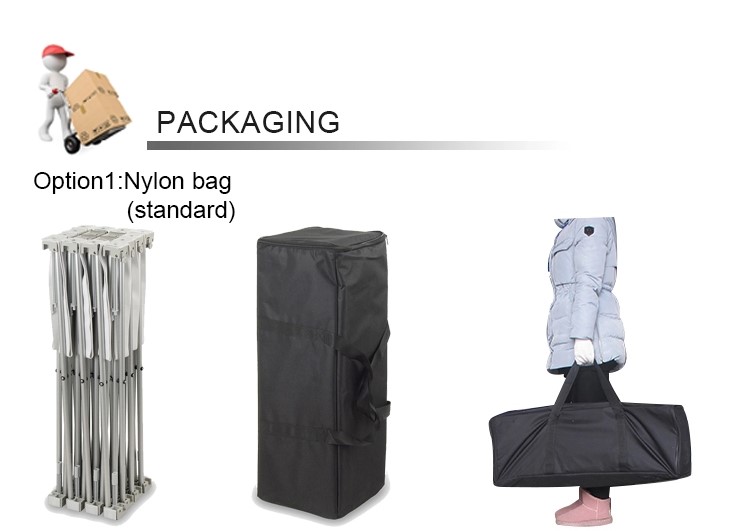 Portable Trade Show Backdrop Stand Various Shapes Detachable Frame 250g Fabric