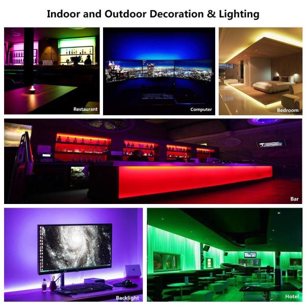 Self Adhesive Waterproof Solar Strip Light Outdoor 2835 SMD RGB CCT 2700K-6500K