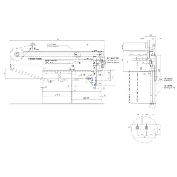 Elevator Door Components Silde Opening Door Operator Using VVVF Technology