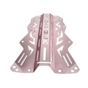 High Strength Aluminum Diving Backplate Pink Anodized Laser Cutting Industrial