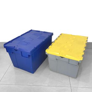 China 600*400*265mm Nestable Plastic Moving Crate Storage Tote External Size 600*400*265mm wholesale