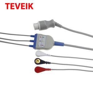 Health Care Mindray AHA 3 Leads Snap Ecg Patient Cable