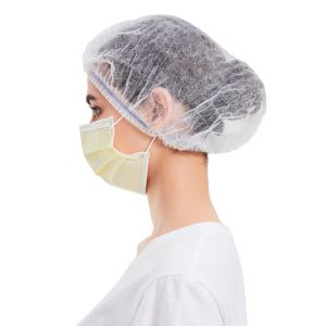 Yellow Disposable Protective Face Mask For Adult Doctor