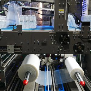 Vertical Water Bag Heat Shrinking Automatic Shrink Packer with Removable