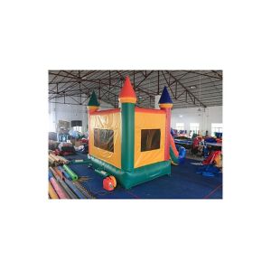 Attractive Inflatable Castle Combo Bounce House With Slide Logo Customized