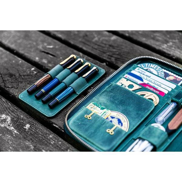 Toiletry Bag, Factory Supply A5 Zipper Bag First Layer Cowhide Crazy Horse Series Folder Manager Folder Large Capacity Business Bag