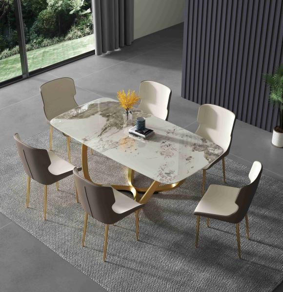 Quality Bright Modern Rectangular Dining Tables Italian Simple Home Rectangle Breakfast Table Set for sale