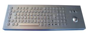 China 100 keys scratch proof stainless steel keyboard with optical trackball and numeric keypad on sale
