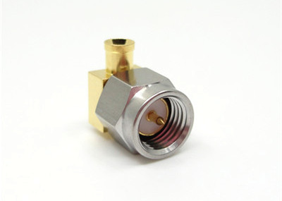 SMA RF Connector Male Plug Solder Right Angle RF Coaxial Connector