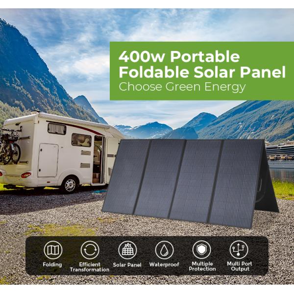 RV Power Station Solar Blanket with 400W Foldable Panel and Type-C/USB Outputs