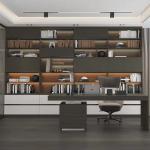 Custom Showcase Glass Display Bookcase E1 Mdf Board Matt Finish