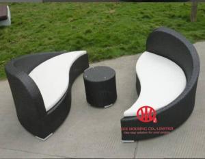 China Modern design garden furniture outdoor sun bed with cushion wholesale