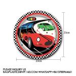 Hot Sale Happy Birthday Party Decoration Disposable Plate Set Racing Car Party